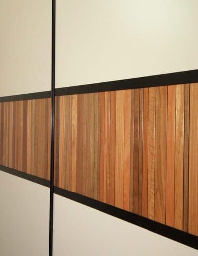 Multi Colour Merbau timber inlay to sliding door