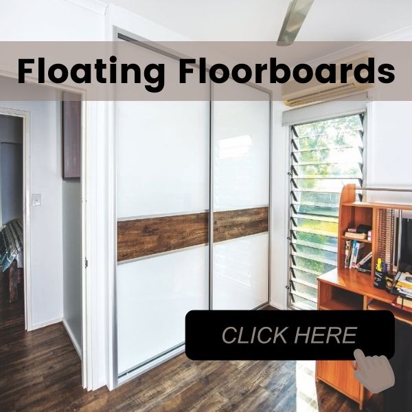 Built In Cupboards with Floating Timber Floorboards