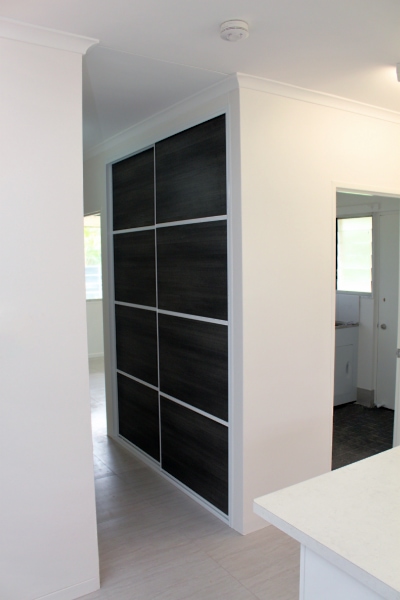 Four Panel Wardrobe Sliding Doors Visual from kitchen & lounge room