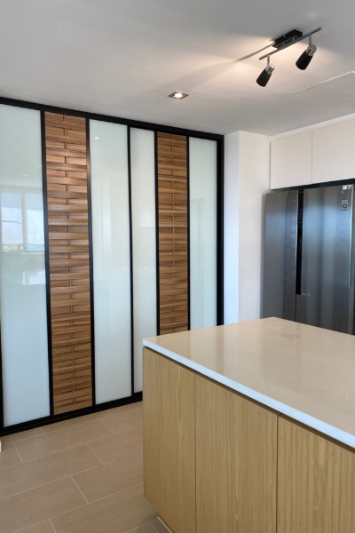 Kitchen Pantry with Louvre Sliding Doors