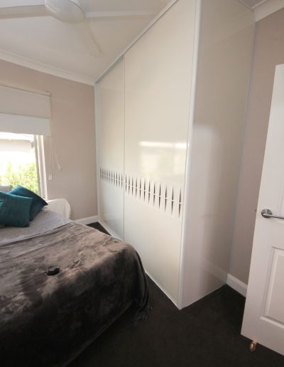 White Robe Doors with Louvre Design