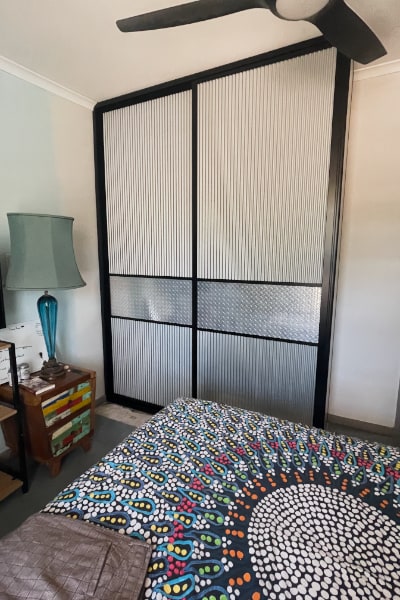 Make it Yours.  Customise Your Sliding Doors Your Way!  Mini Orb Sliding Doors with checkerboard-Plate
